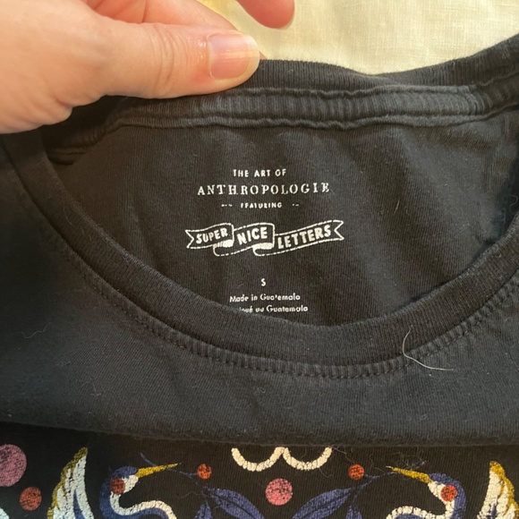 Anthropologie Wild One Black Tee - Picture 3 of 4